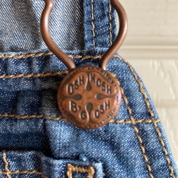 OshKoshB’gosh Blue Denim Tiered Ruffled Overalls/ Dress. Size 4T - Picture 5 of 10